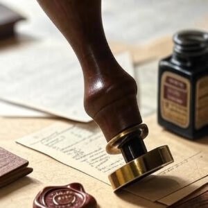 image Cachet laiton personnalisable 30mm